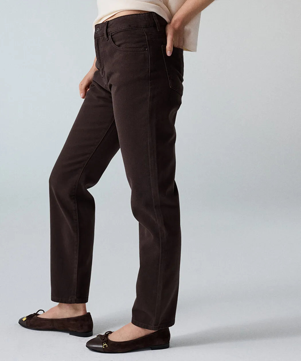 Kahverengi Mom Fit Jean Pantolon Iw6260018010074 | Ipekyol