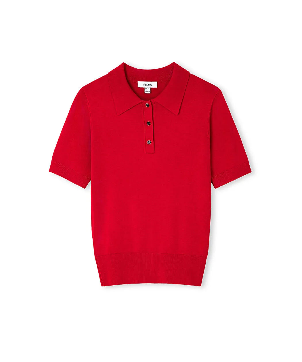 Kırmızı Polo Yaka Triko Iw6260050177034 | Ipekyol