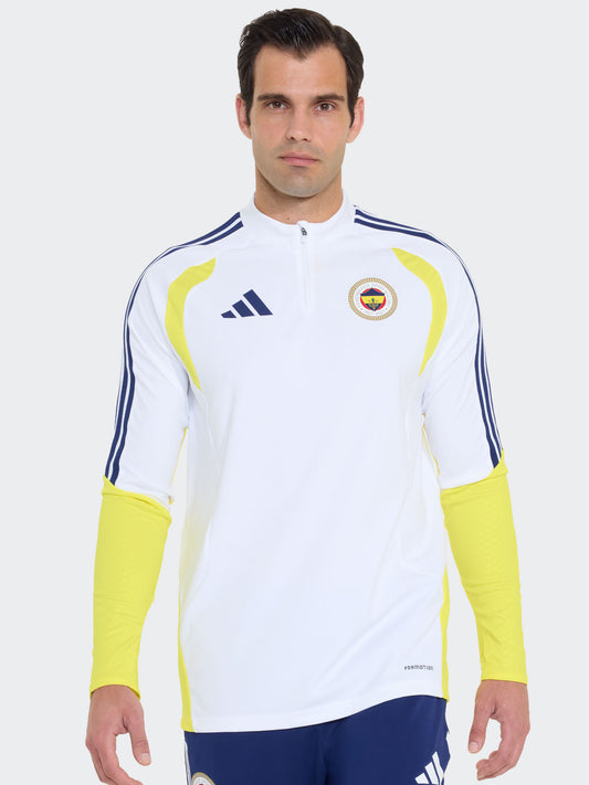 Fenerbahçe 2026/27 A Takım Beyaz Yarım Fermuarlı Sweatshirt