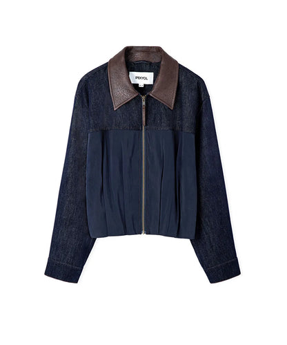 Lacivert Kontrast Yaka Bomber Ceket Iw6260005118015 | Ipekyol