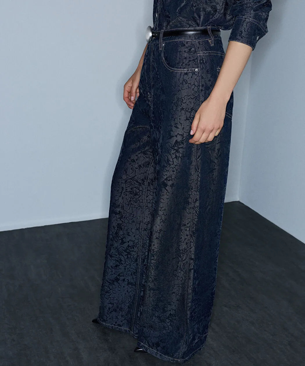 Mavi Flok Baskılı Denim Görünümlü Pantolon Iw6260003155ac7 | Ipekyol