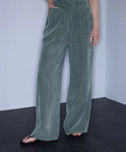 Haki Belden Bağlamalı Wide Leg Pantolon Is1260003434022 | Ipekyol