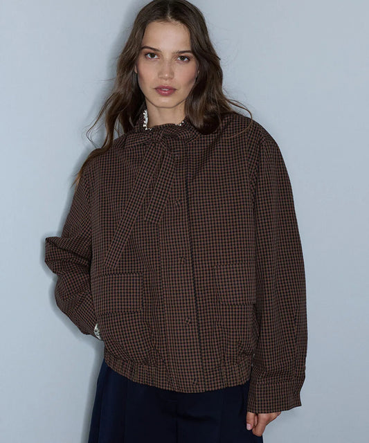 Kahverengi Ekose Desen Bomber Mont Iw6260012386074 | Ipekyol