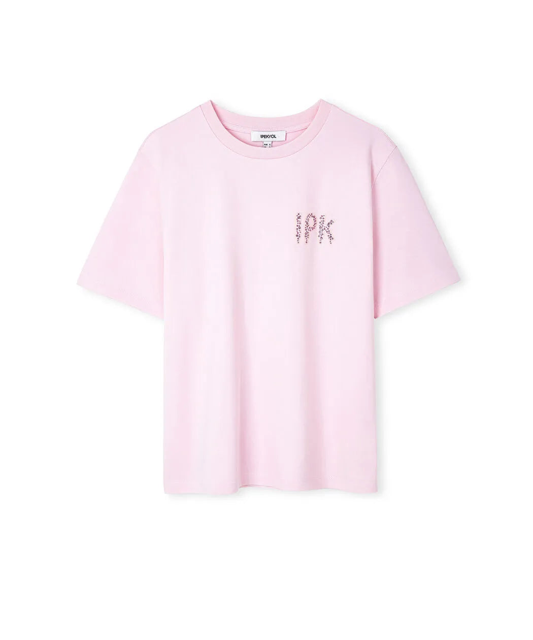 Pembe Hotfix Baskılı Lazer Kesim Tişört Iw6260070179033 | Ipekyol
