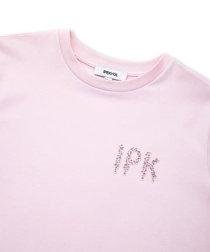 Pembe Hotfix Baskılı Lazer Kesim Tişört Iw6260070179033 | Ipekyol