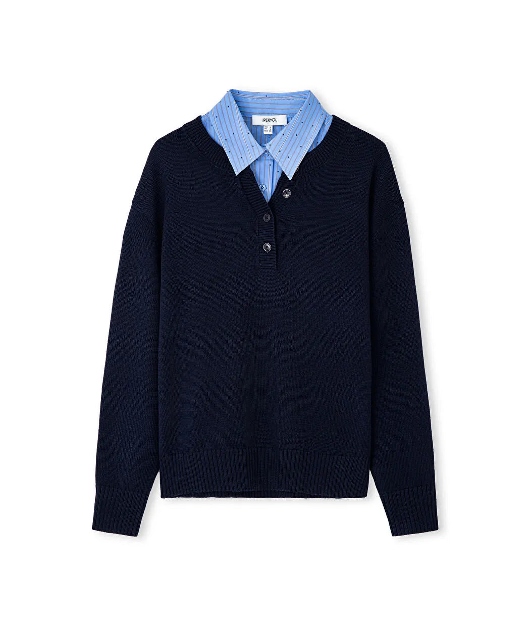 Mavi Çift Parça Kazak Iw6260050178089 | Ipekyol