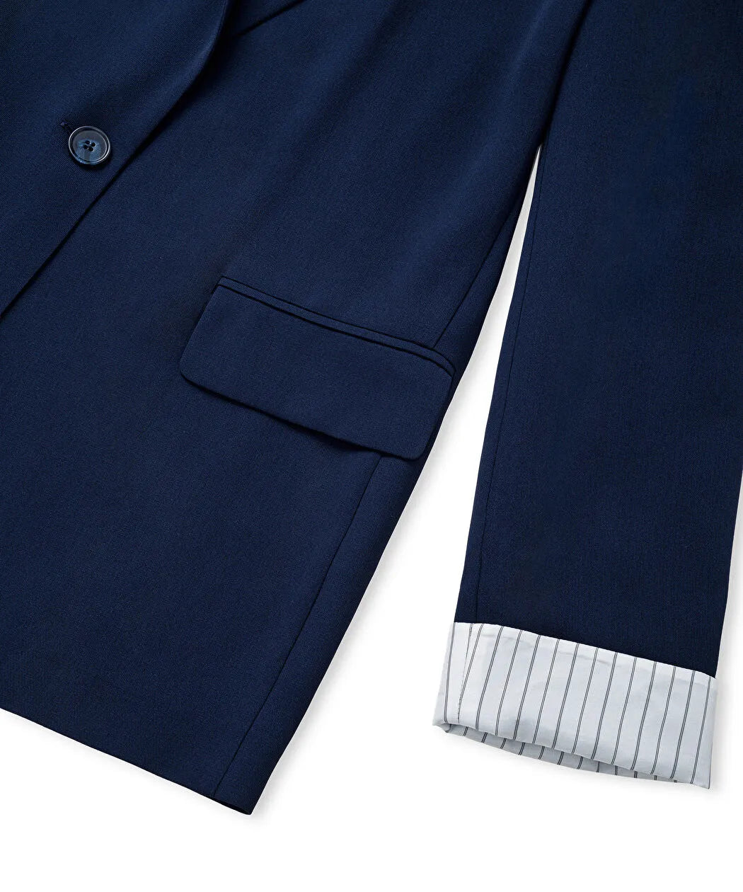 Lacivert Vatkalı Uzun Blazer Iw6260005125015 | Ipekyol