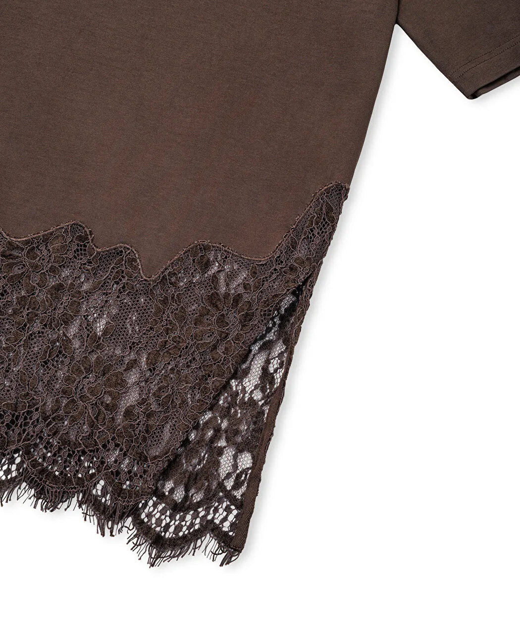 Kahverengi Dantel Mix Tişört Iw6260070140074 | Ipekyol