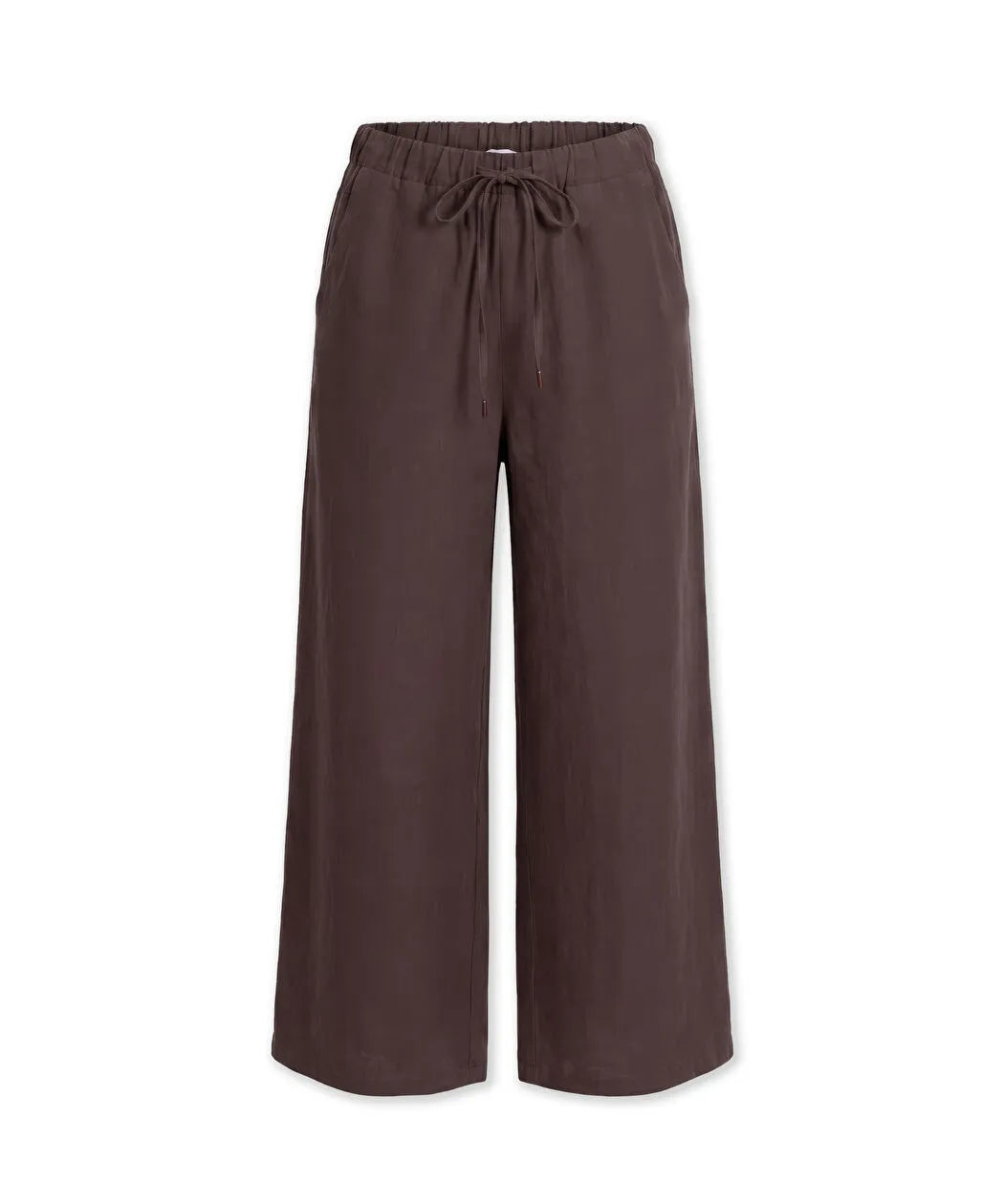Kahverengi Belden Bağlamalı Wide Leg Pantolon Is1260003434074 | Ipekyol