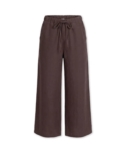Kahverengi Belden Bağlamalı Wide Leg Pantolon Is1260003434074 | Ipekyol