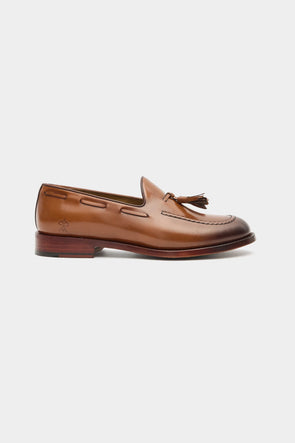 Damat Taba %100 Dana Derisi Püsküllü Loafer Ayakkabı