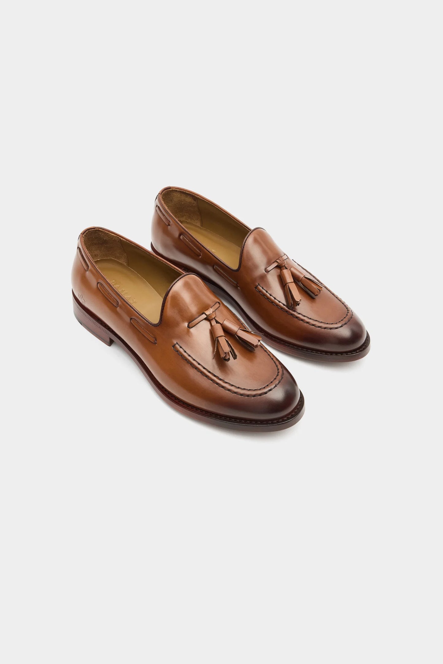 Damat Taba %100 Dana Derisi Püsküllü Loafer Ayakkabı
