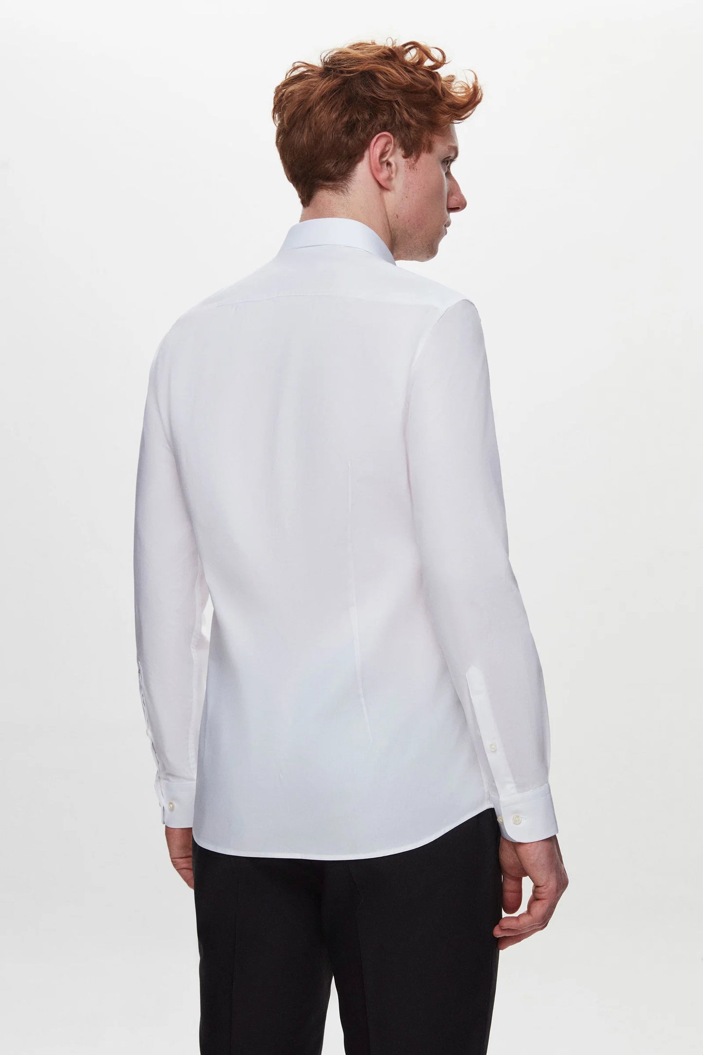 Tween Slim Fit Beyaz Düz Nano Care Gömlek