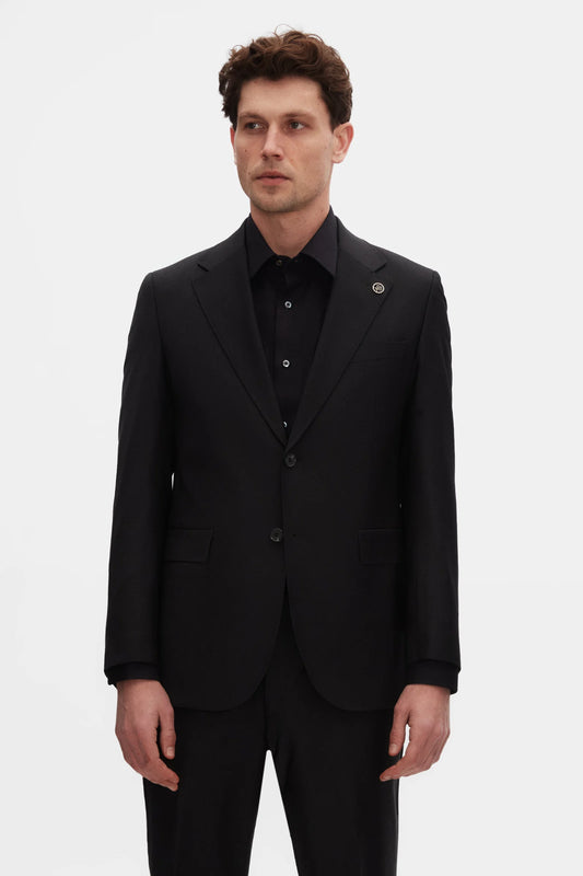 Damat Regular Fit Siyah Düz Superfine Wool Takim Elbise