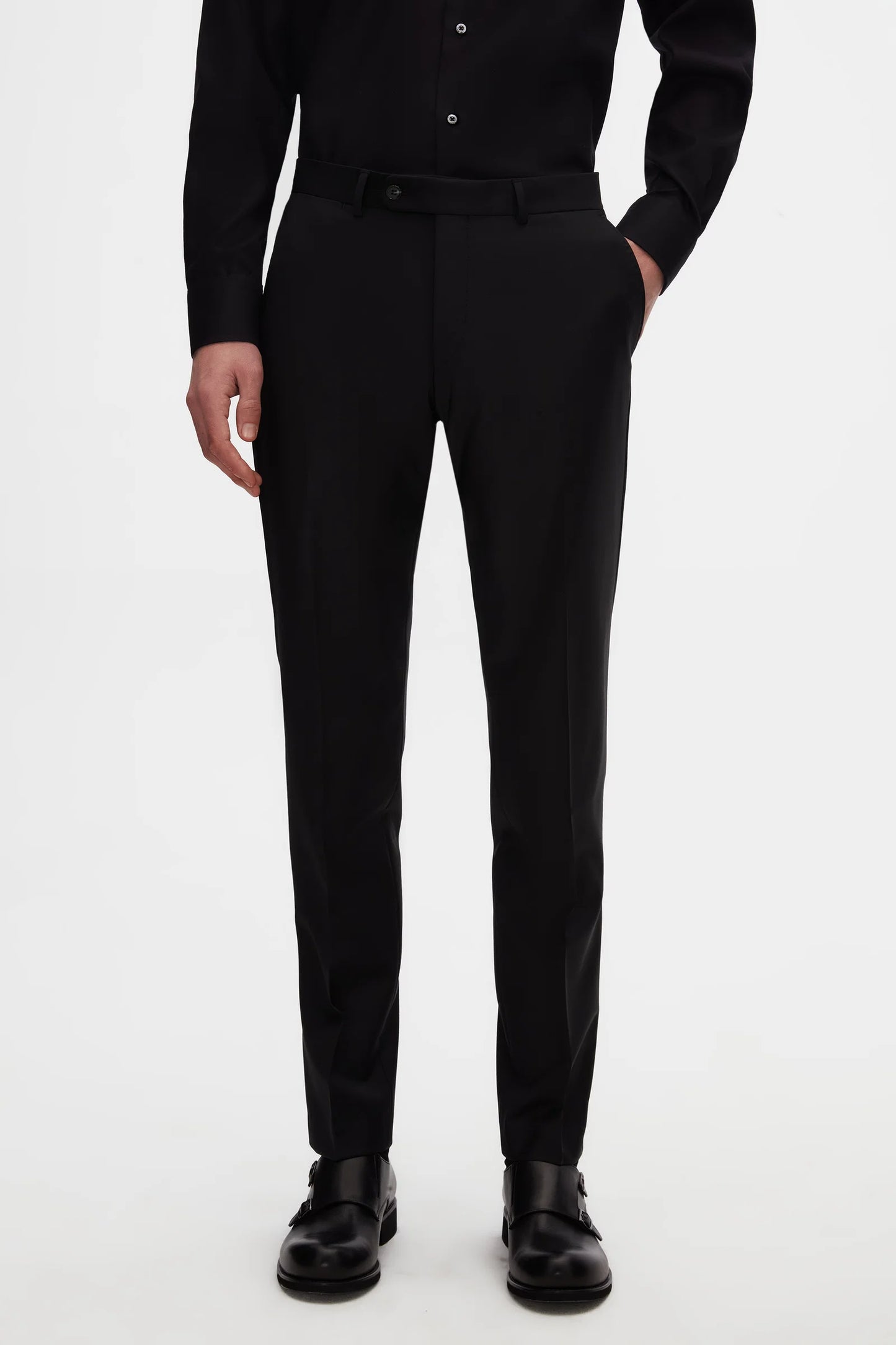 Damat Regular Fit Siyah Düz Superfine Wool Takim Elbise