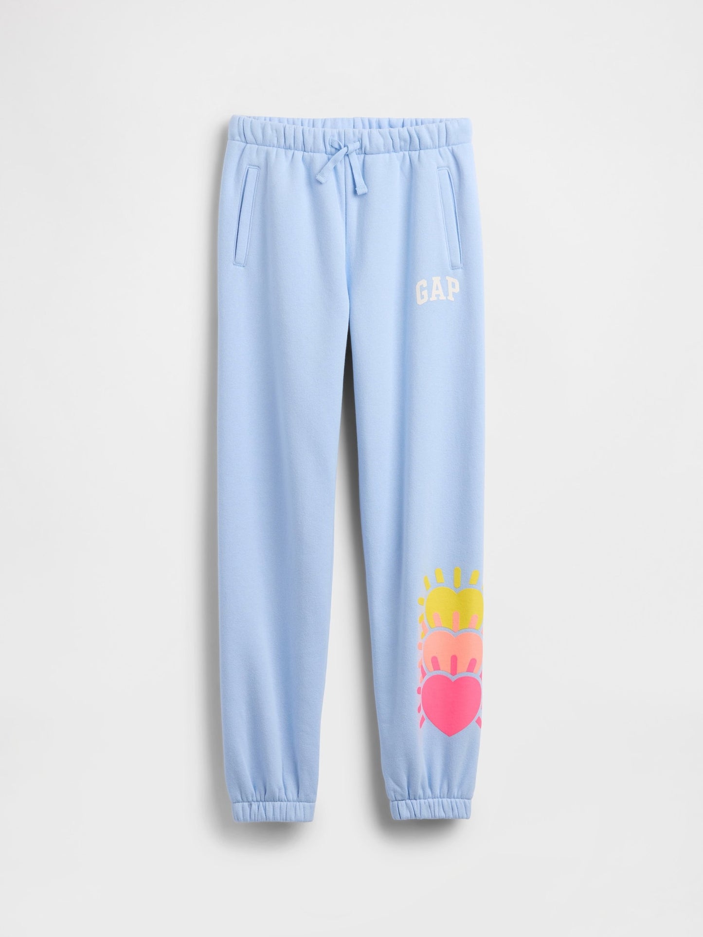 Açık Mavi Relaxed Gap Logo Fransız Havlu Kumaş Jogger Eşofman Altı