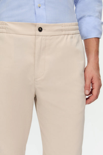 Damat Comfort Fit Bej Düz Jogger Pantolon