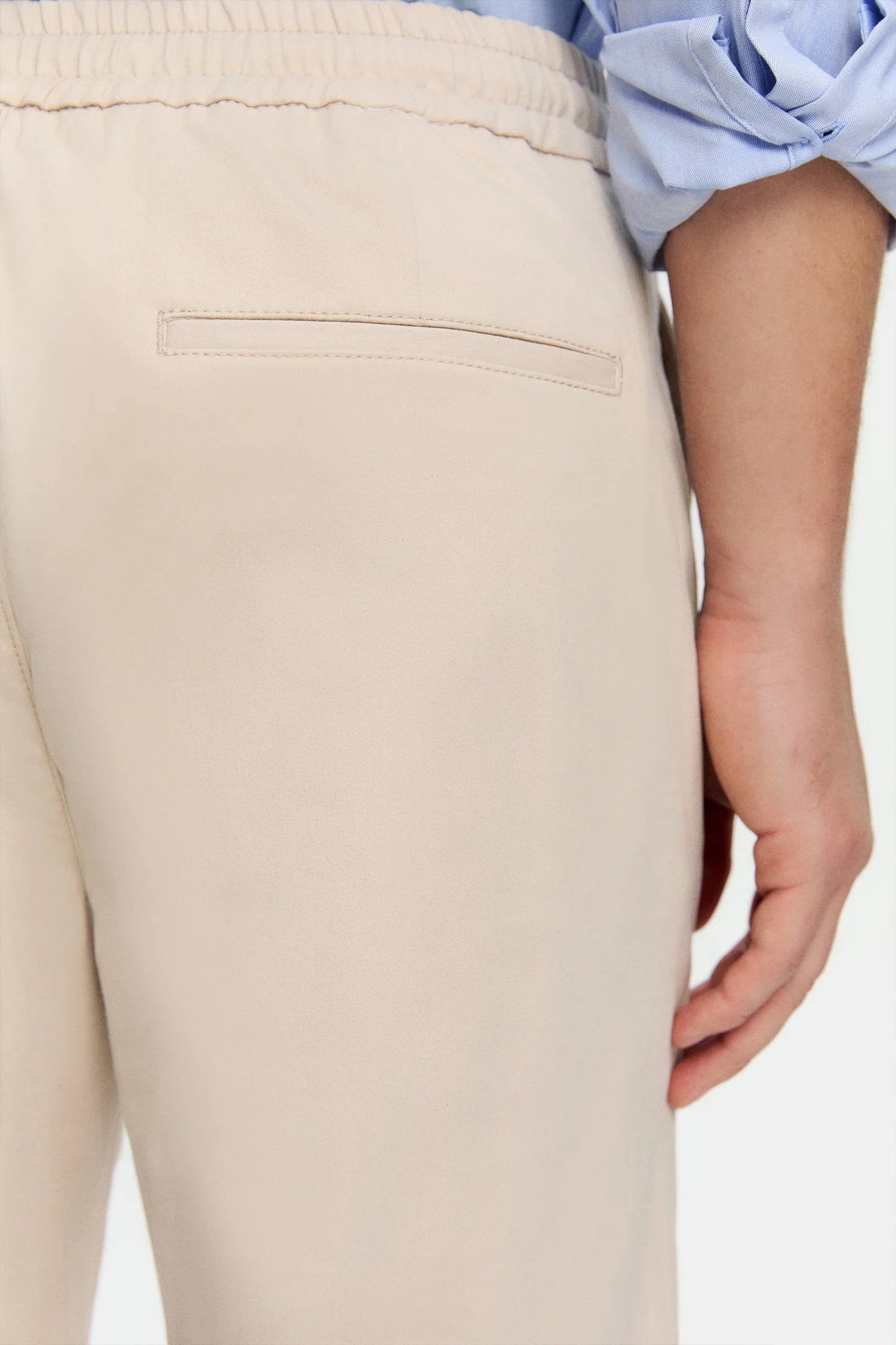Damat Comfort Fit Bej Düz Jogger Pantolon