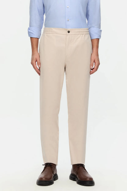 Damat Comfort Fit Bej Düz Jogger Pantolon