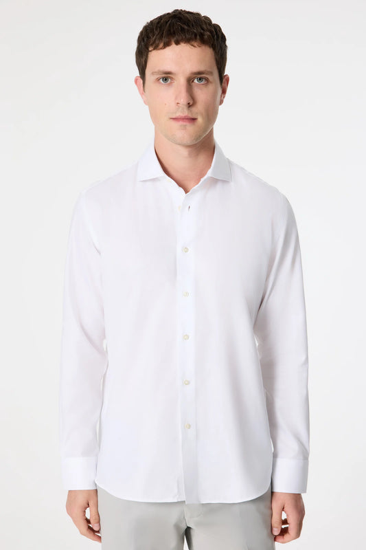 Damat Slim Fit Beyaz Gabardin Gömlek