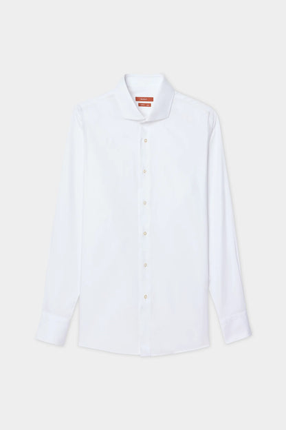 Damat Slim Fit Beyaz Gabardin Gömlek