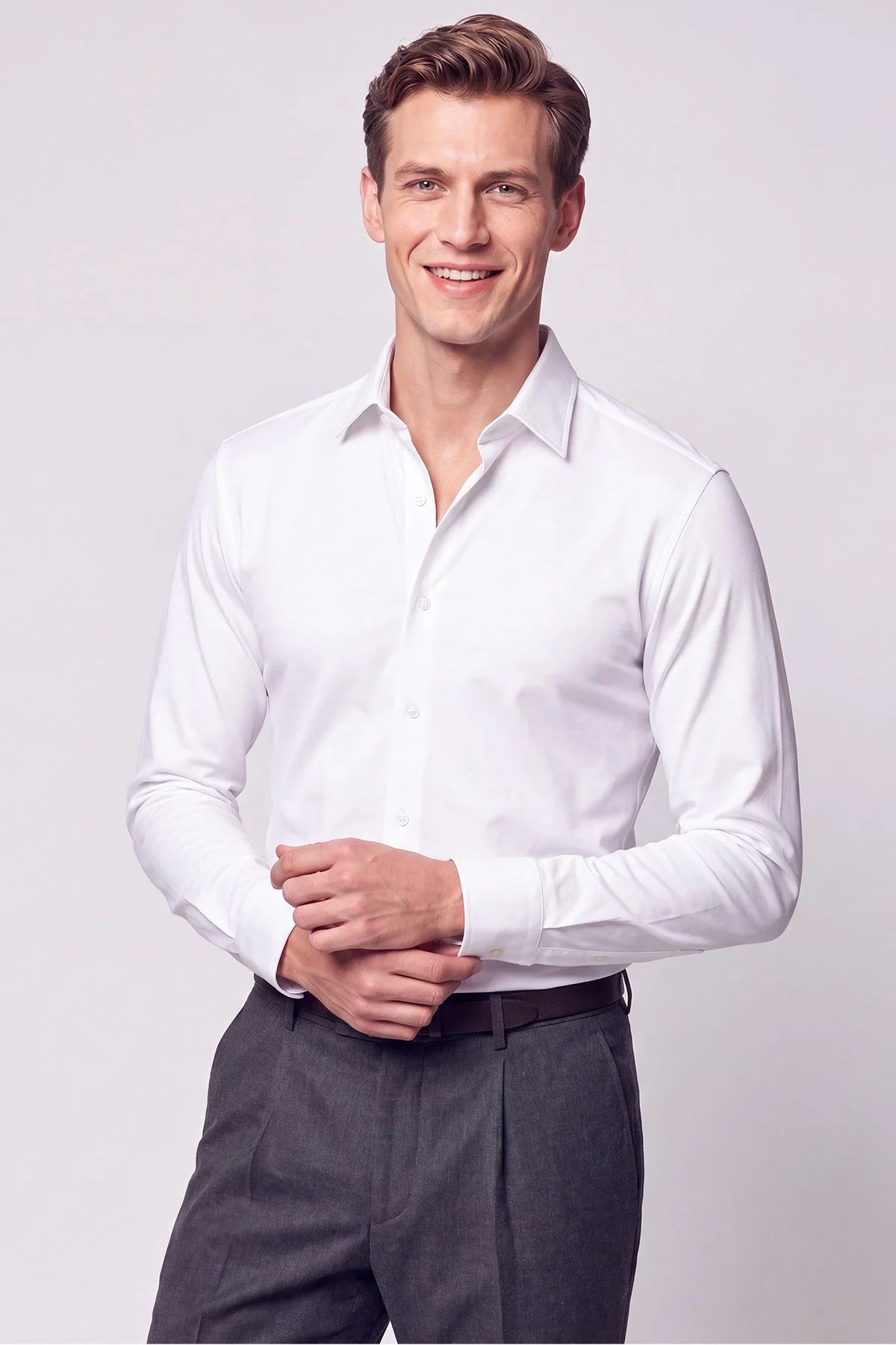 Slim Fit Pamuklu Beyaz Gömlek G 1607