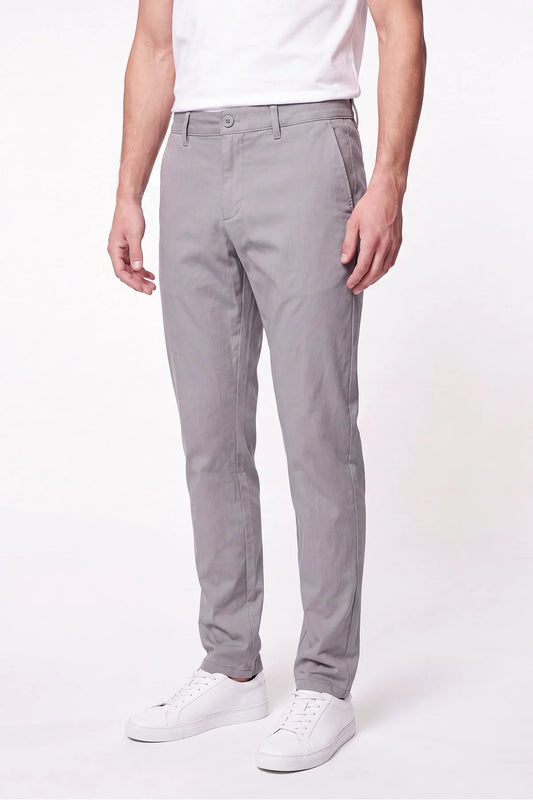 Comfort Fit Beli Lastikli Esnek Keten Gri Pantolon P 1221