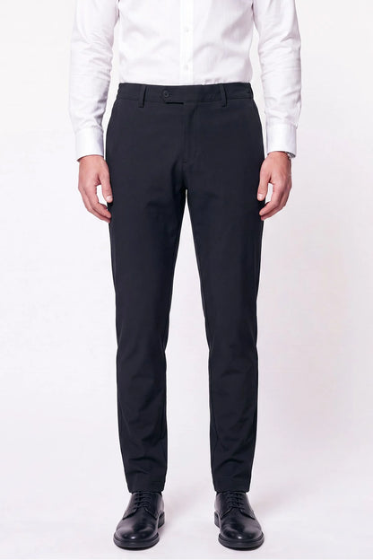 Comfort Fit Yan Cepli Beli Lastikli Esnek Pamuk Siyah Jogger Pantolon P 1223