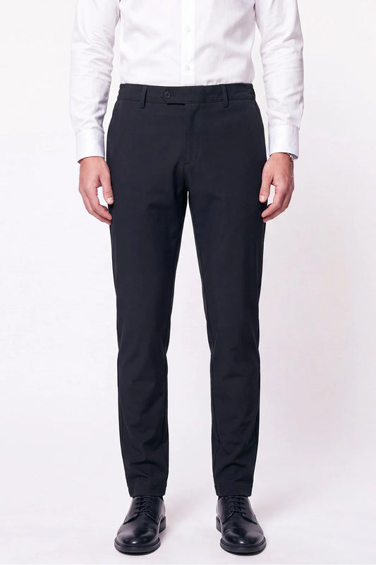 Comfort Fit Yan Cepli Beli Lastikli Esnek Pamuk Siyah Jogger Pantolon P 1223