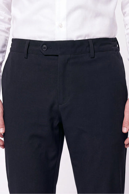 Comfort Fit Yan Cepli Beli Lastikli Esnek Pamuk Siyah Jogger Pantolon P 1223