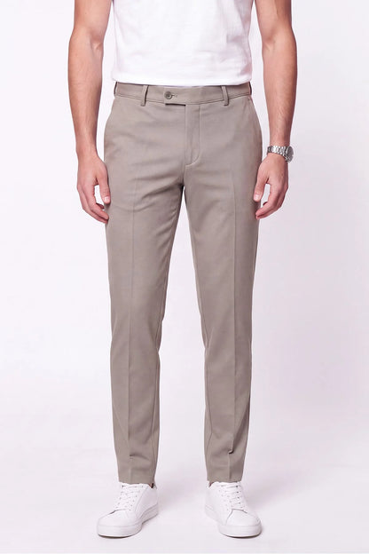 Comfort Fit Rahat Kalıp Yan Cep Pamuklu Dokulu Kum Pantolon P 1219