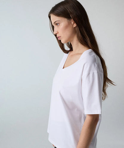 Beyaz V Yaka Basic Tişört Iw6260070138002 | Ipekyol
