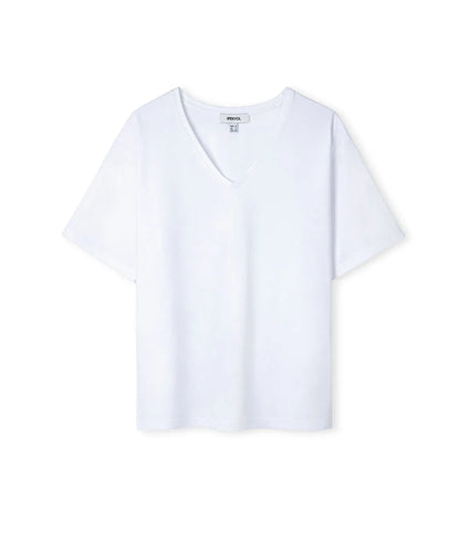 Beyaz V Yaka Basic Tişört Iw6260070138002 | Ipekyol