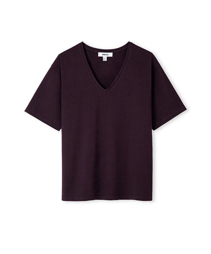Mor V Yaka Basic Tişört Iw6260070138008 | Ipekyol
