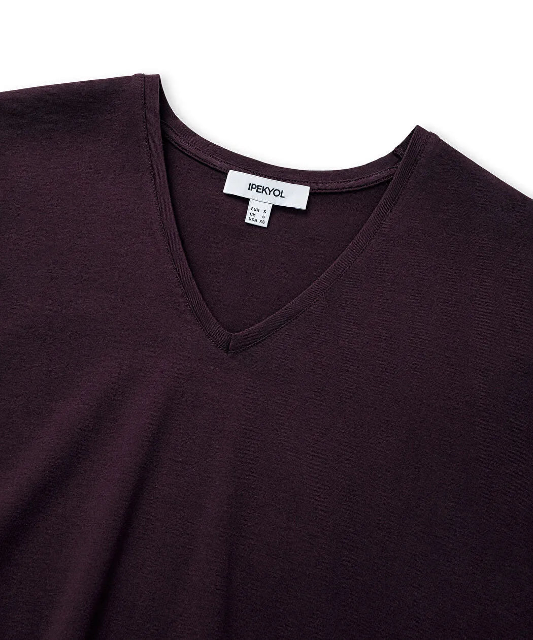 Mor V Yaka Basic Tişört Iw6260070138008 | Ipekyol