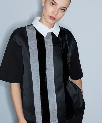Siyah Kumaş Mix Colorblock Sweatshirt Iw6260091124001 | Ipekyol