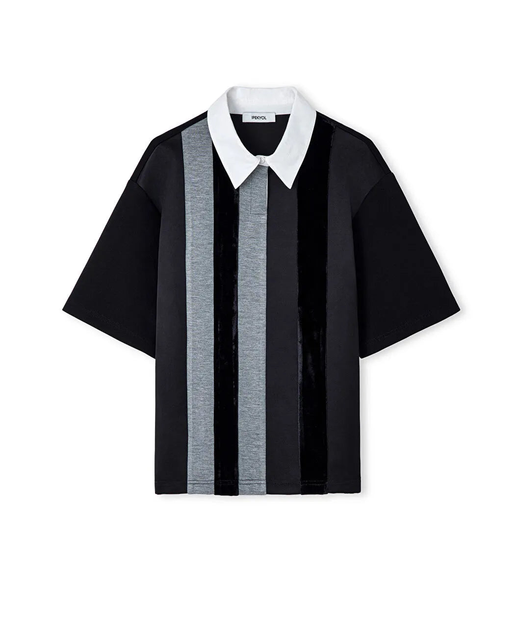 Siyah Kumaş Mix Colorblock Sweatshirt Iw6260091124001 | Ipekyol