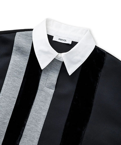 Siyah Kumaş Mix Colorblock Sweatshirt Iw6260091124001 | Ipekyol