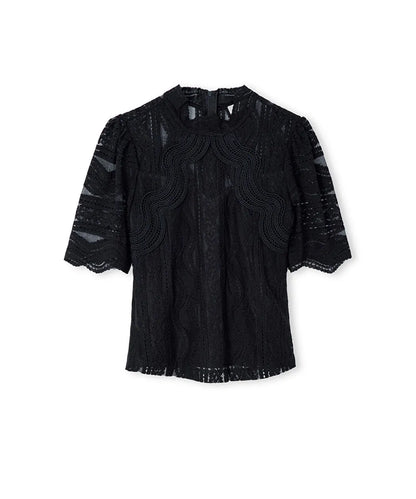 Siyah Dantel Bluz Iw6260006131001 | Ipekyol