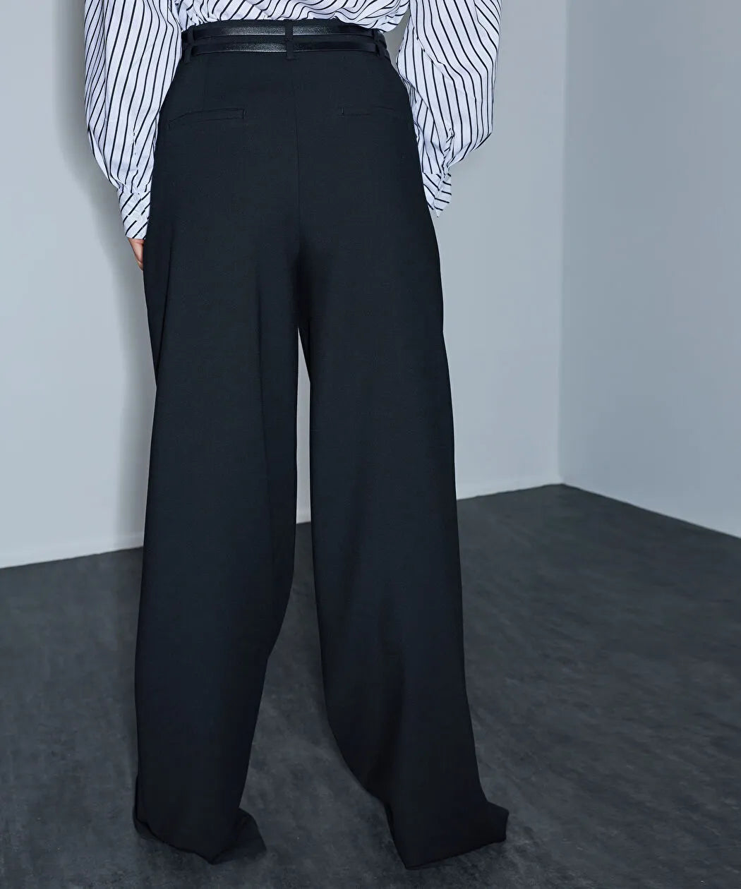 Siyah Çift Kemerli Pantolon Iw6260003198001 | Ipekyol