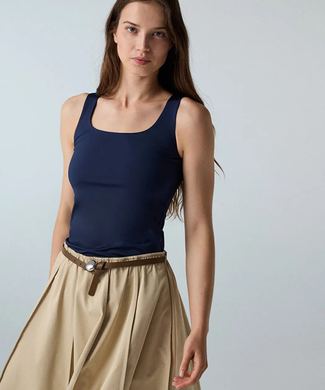 Lacivert Basic U Yaka Tişört Iw6260152116015 | Ipekyol