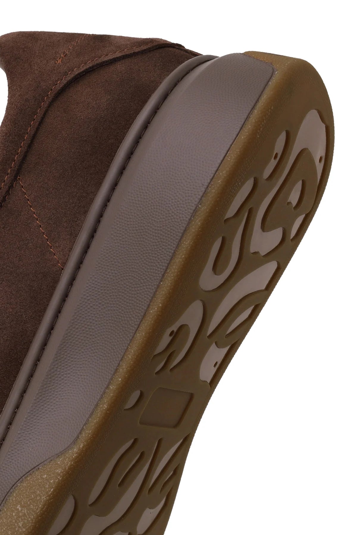 Erkek Kahverengi Bağcıklı Kalın Tabanlı Süet Deri Sneaker