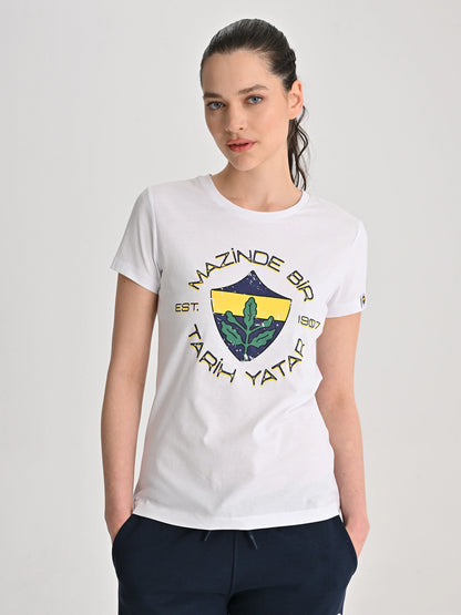 Fenerbahçe Beyaz Tribün Est. 1907 Kadın Tshirt