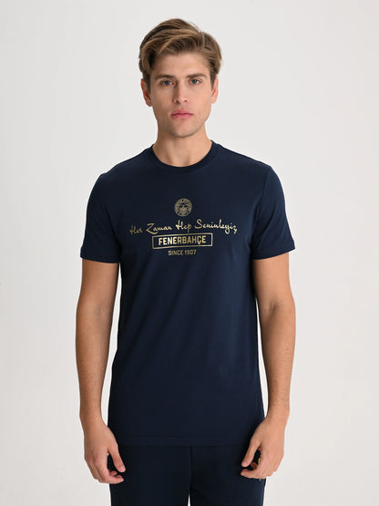 Fenerbahçe Lacivert Tribün Her Zaman Hep Seninleyiz Erkek Oversize Tshirt