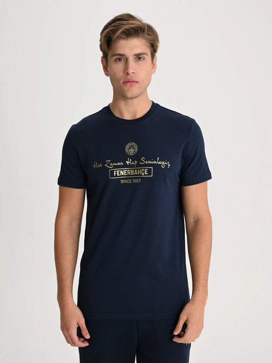 Fenerbahçe Lacivert Tribün Her Zaman Hep Seninleyiz Erkek Oversize Tshirt
