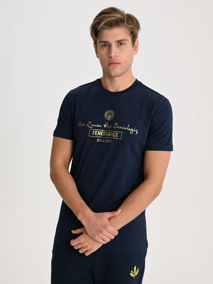Fenerbahçe Lacivert Tribün Her Zaman Hep Seninleyiz Erkek Oversize Tshirt