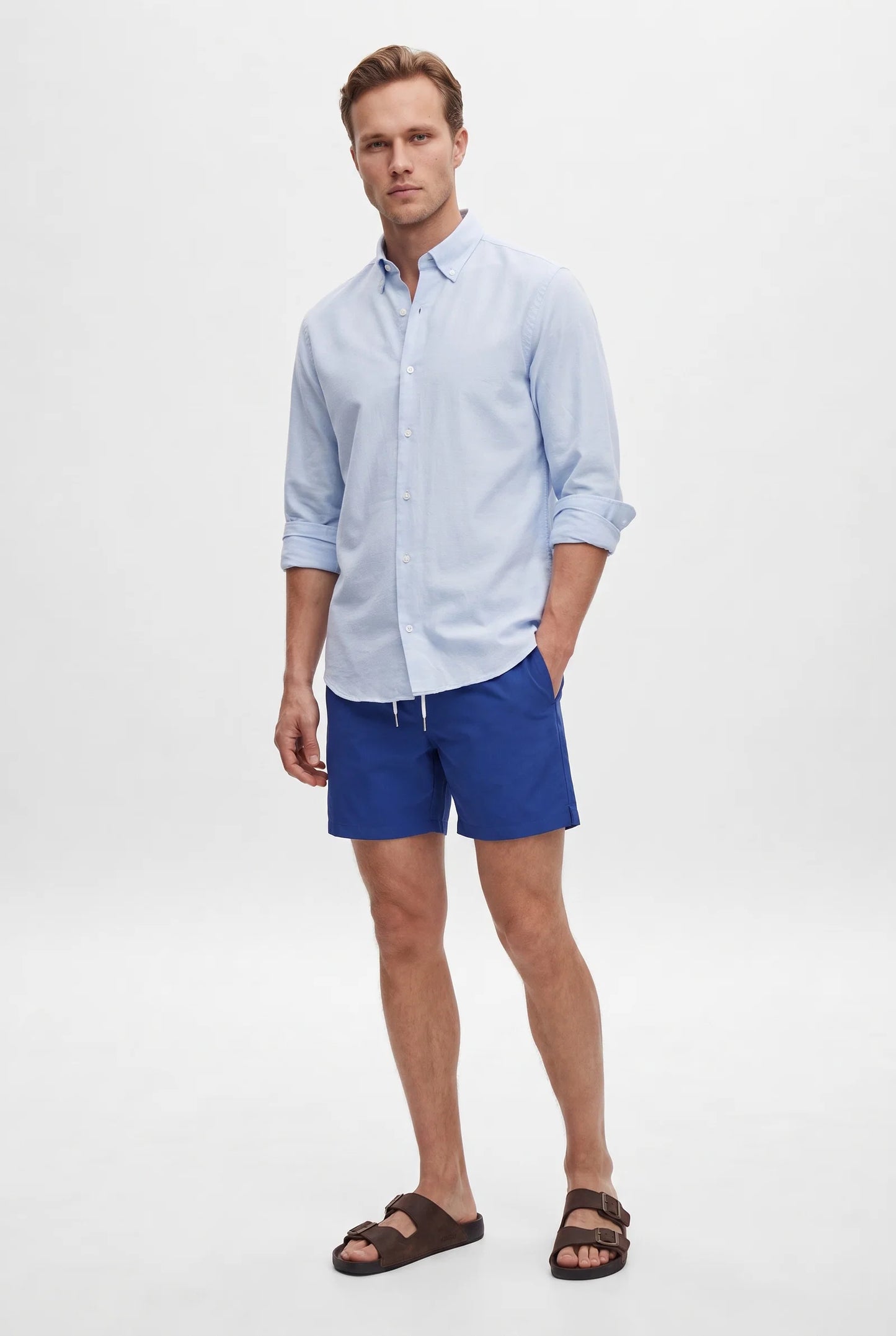 Tween Regular Fit Saks Mavi Şort Mayo