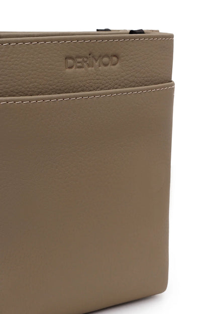Erkek Vizon Uzun Askılı Deri Postacı Çantası