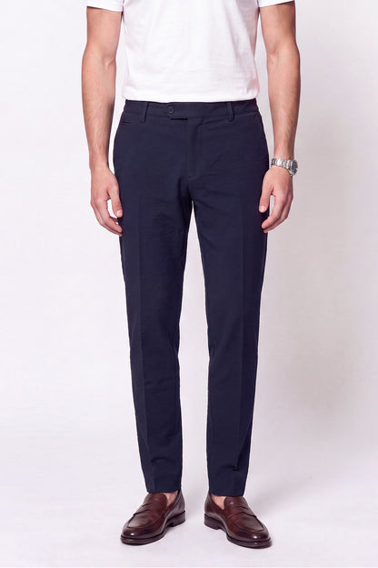 Comfort Fit Yan Cep Esnek Pamuklu Lacivert Jogger Pantolon P 1190