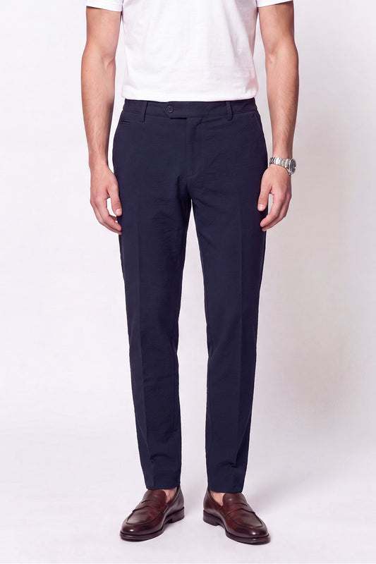 Comfort Fit Yan Cep Esnek Pamuklu Lacivert Jogger Pantolon P 1190